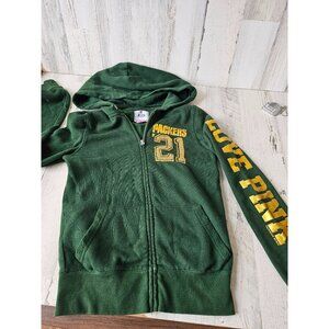 Vintage Victoria's secrets pink Packers girl zip hoodie sweatshirt XSX mall sequ
